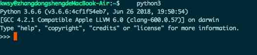 mac电脑进入python交互式解释器